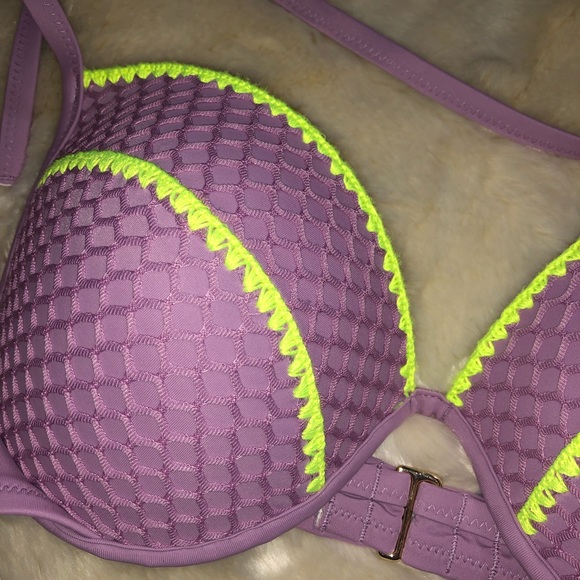 S&S Lavender Crochet Swim Bikini Top - Picture 7 of 8